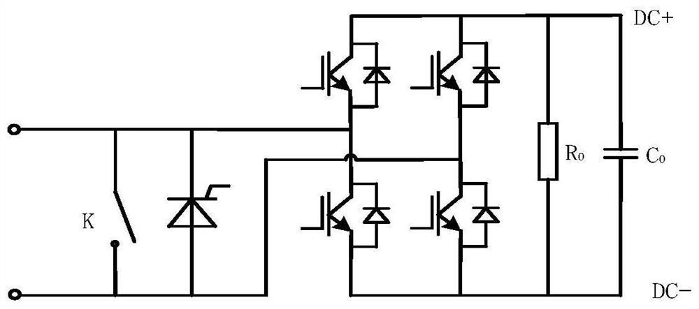 Control device of bypass switch of power module in converter valve