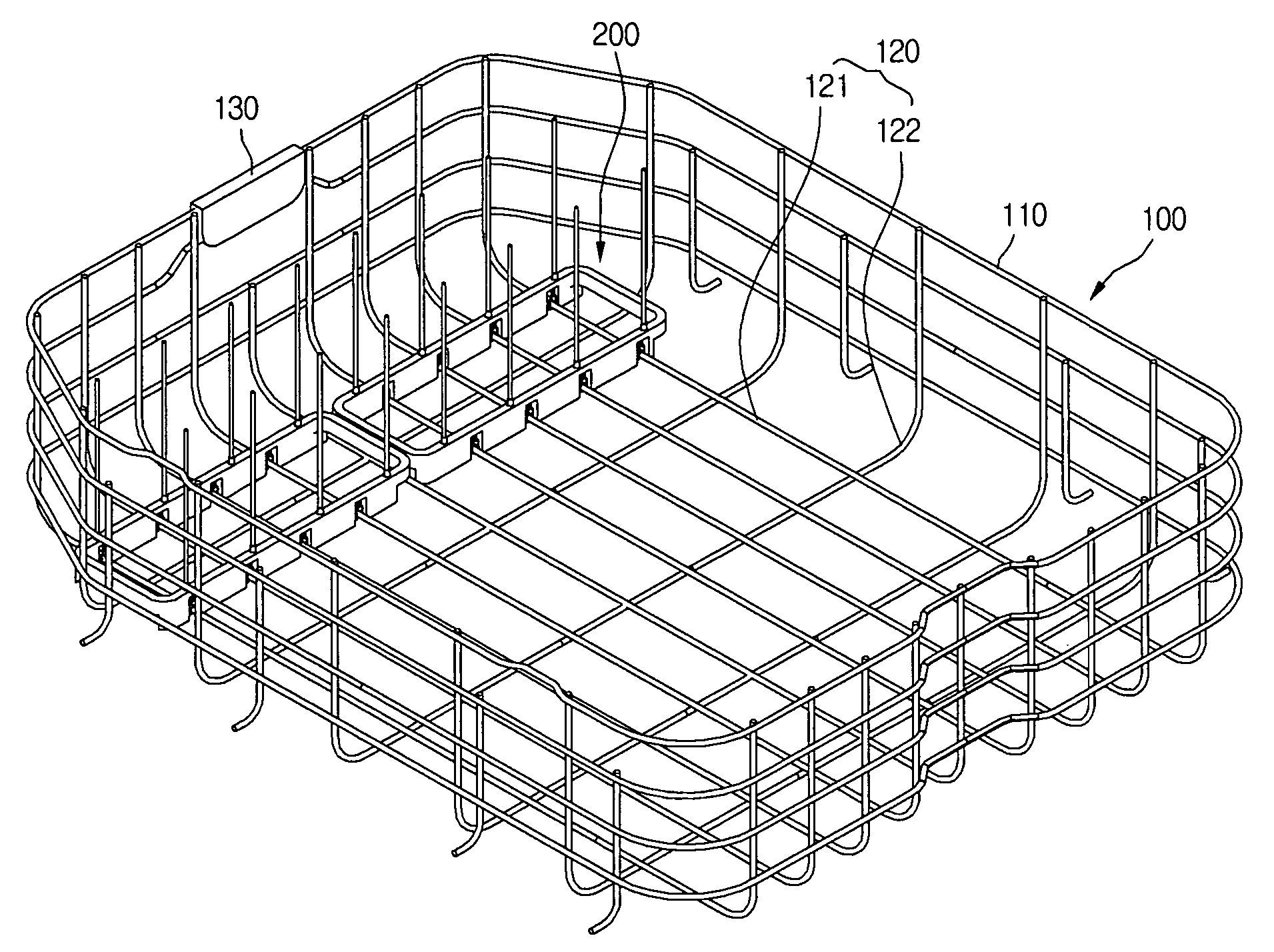 Dish receiving member of dishwasher