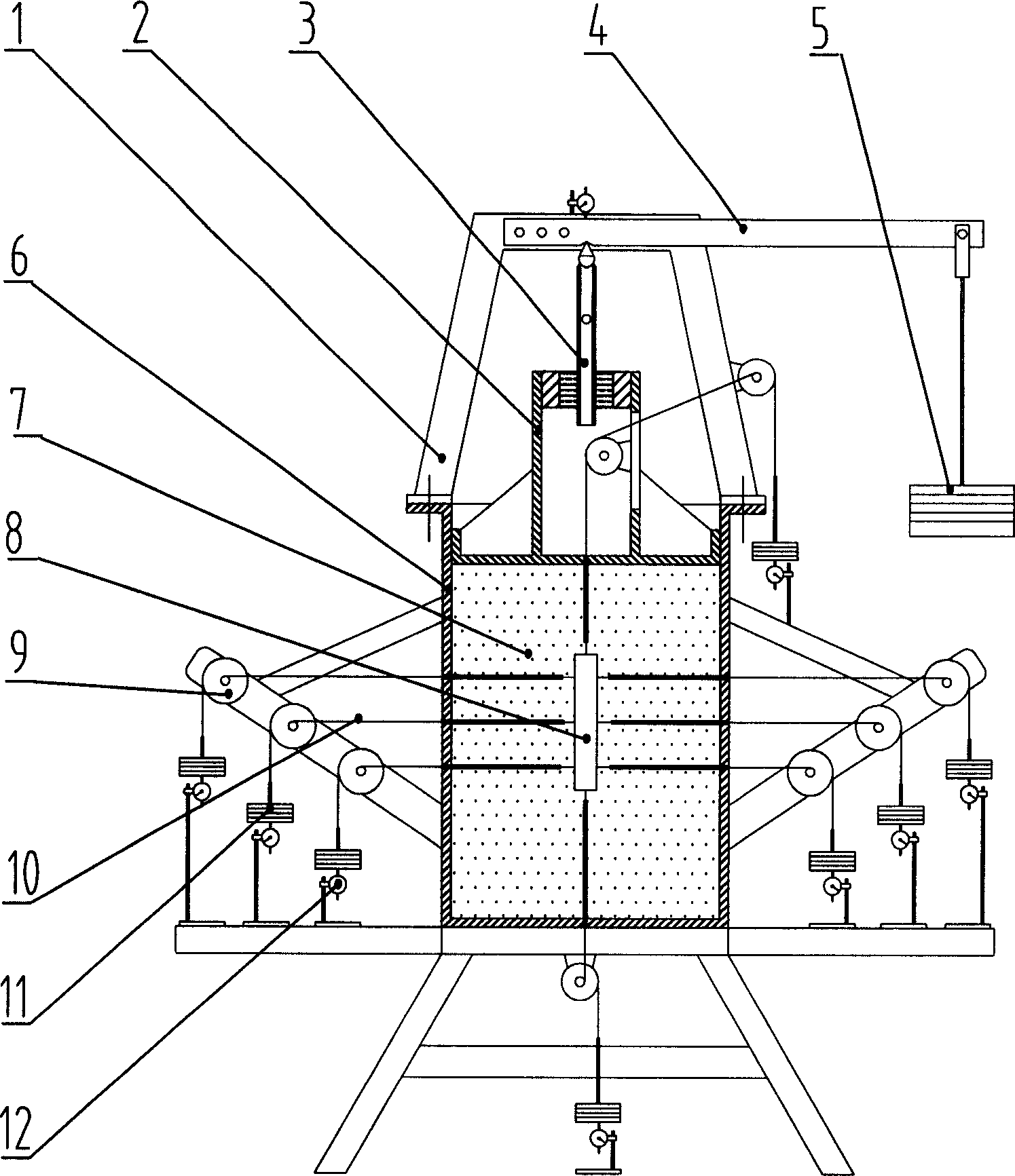 Pile-soil action indoor testing apparatus