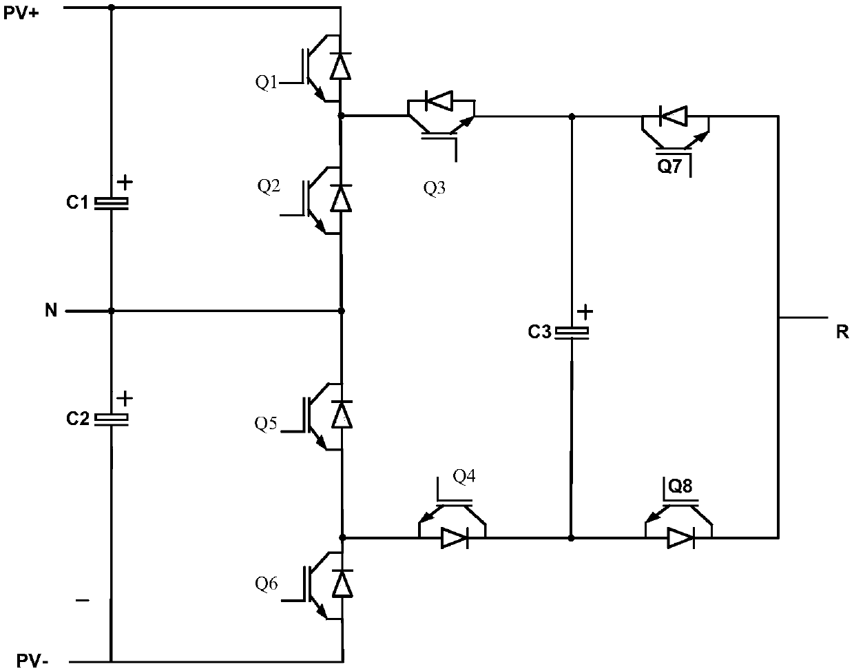 Control method, control device and inverter of multilevel inverter