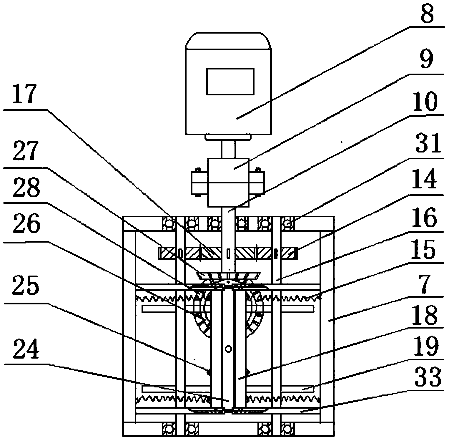 Dual-directional extrusion-type hull breaking equipment for walnuts