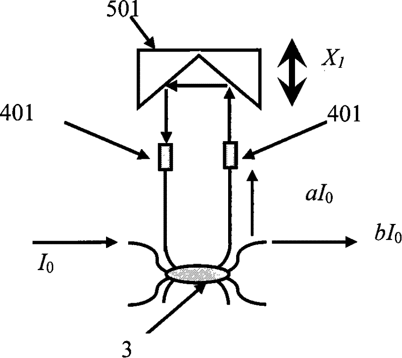 Apparatus for sensing demodulating double-datum length low coherent optical fiber ring network