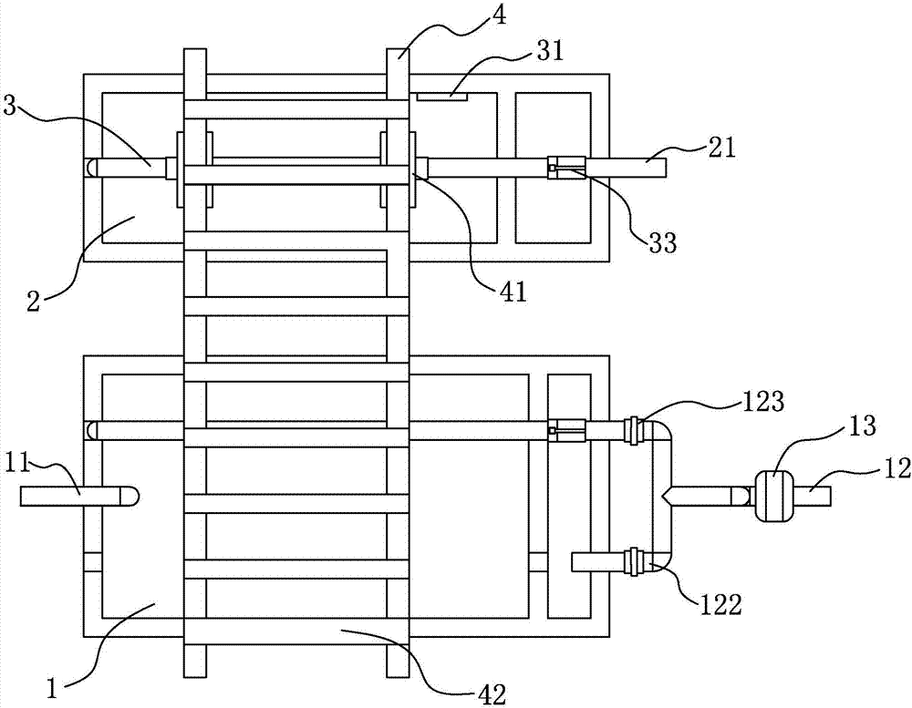 Curtain-type membrane sewage treatment system and method capable of continuously running