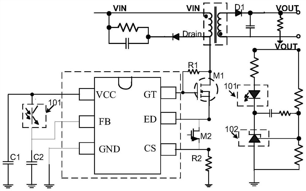 A multi-mode protection circuit for dual-winding secondary-side feedback switching power supply