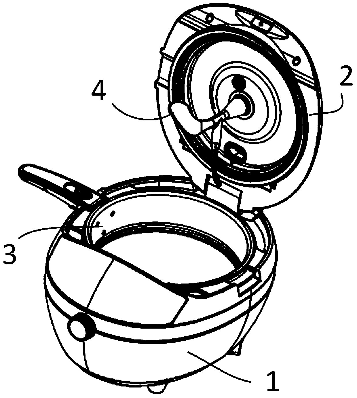 Food material starching method of cooker, cooker and computer storage medium