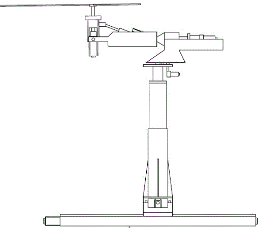 Rotor wing dynamic test device