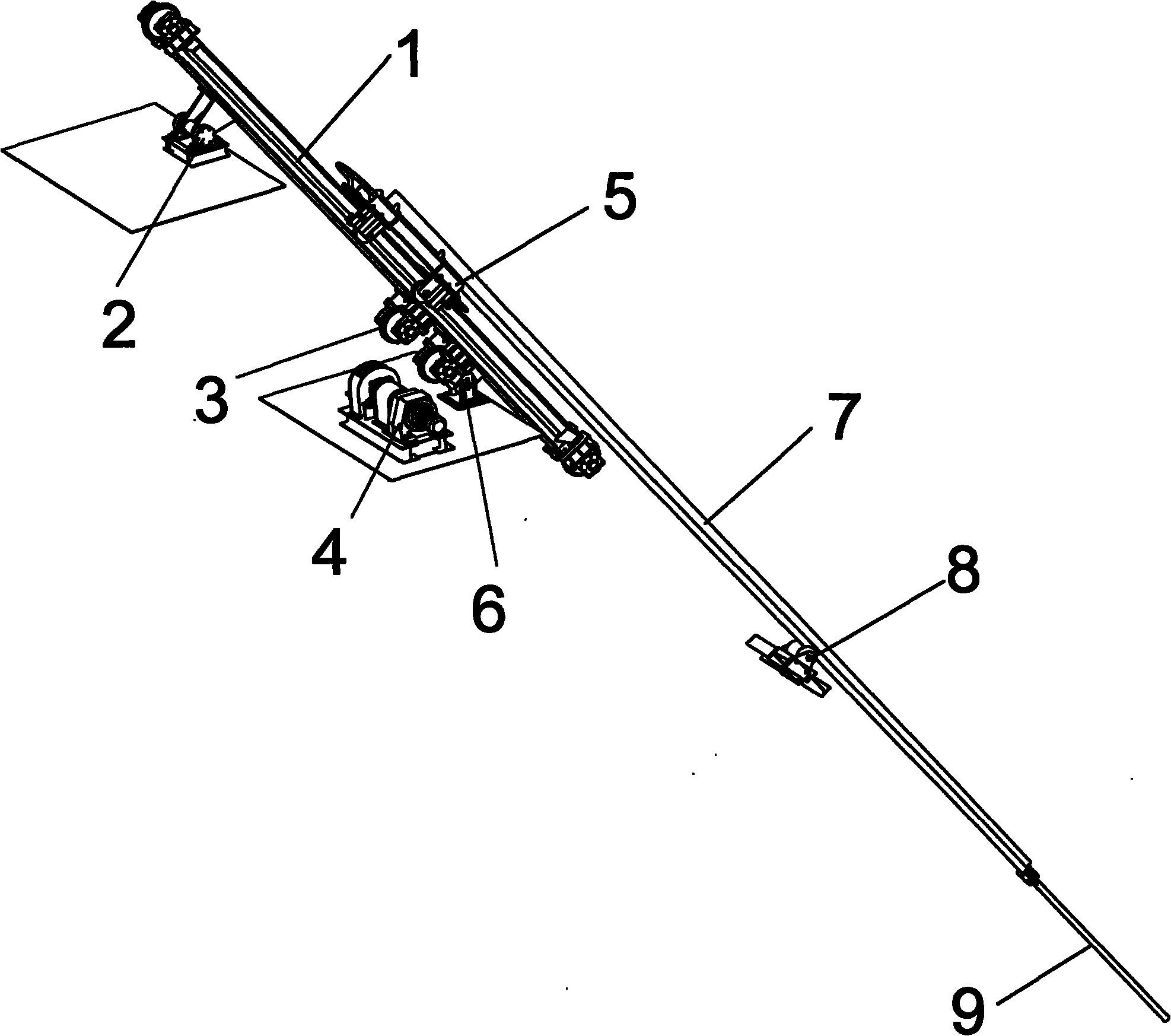 Blowing slag-removing equipment for molten iron pretreatment