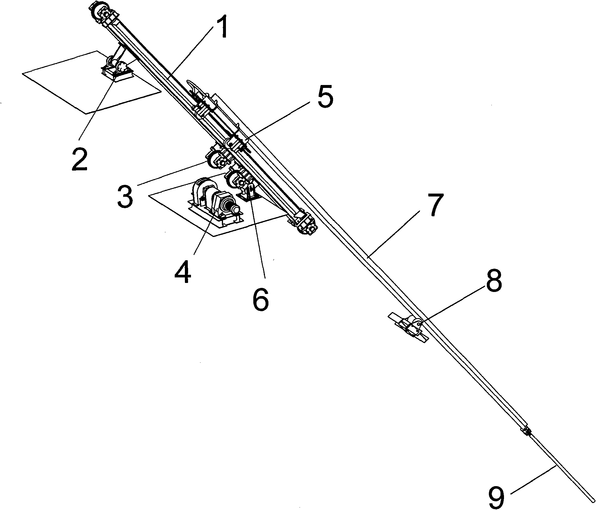 Blowing slag-removing equipment for molten iron pretreatment