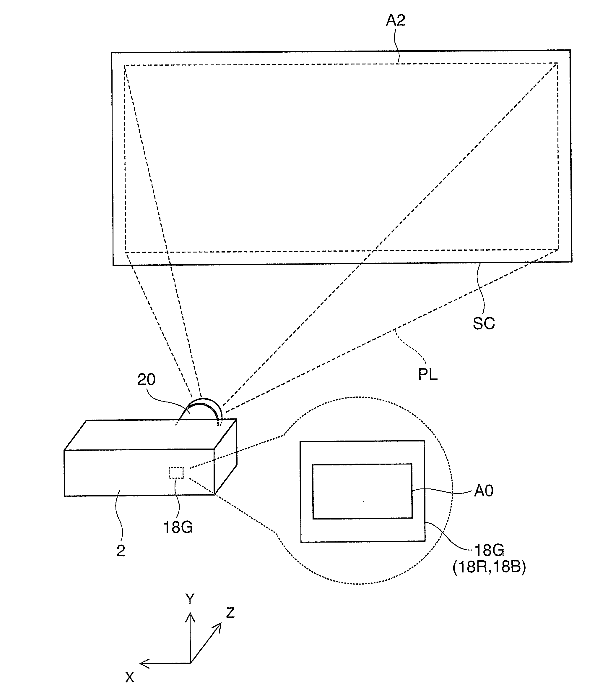 Projection optical system and projector including the same