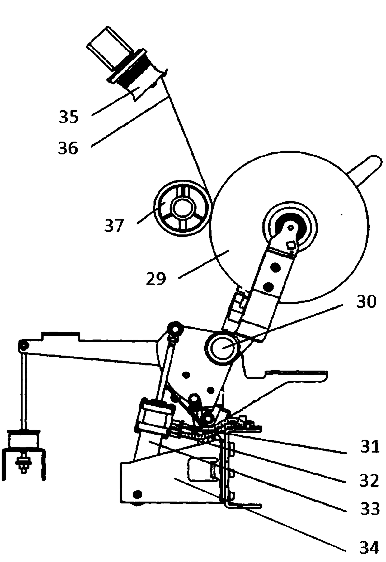 Compound cylinder for controlling lifting of winding cradleofspinning machine