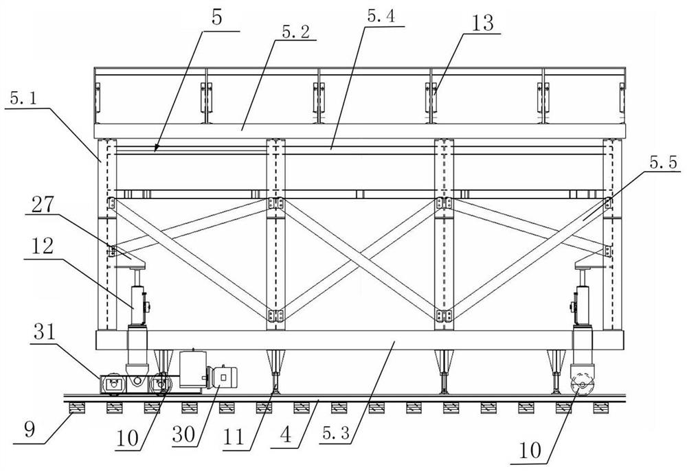 Formwork system for top longitudinal beam and mid-span buckling arch of PBA underground excavation station and construction method