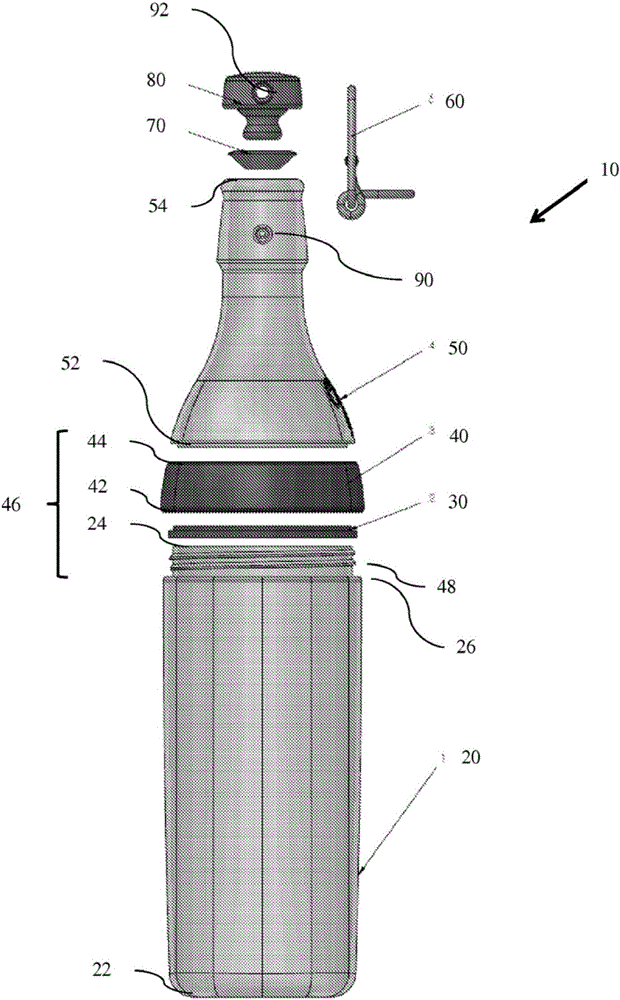 Resealable container with detachable base