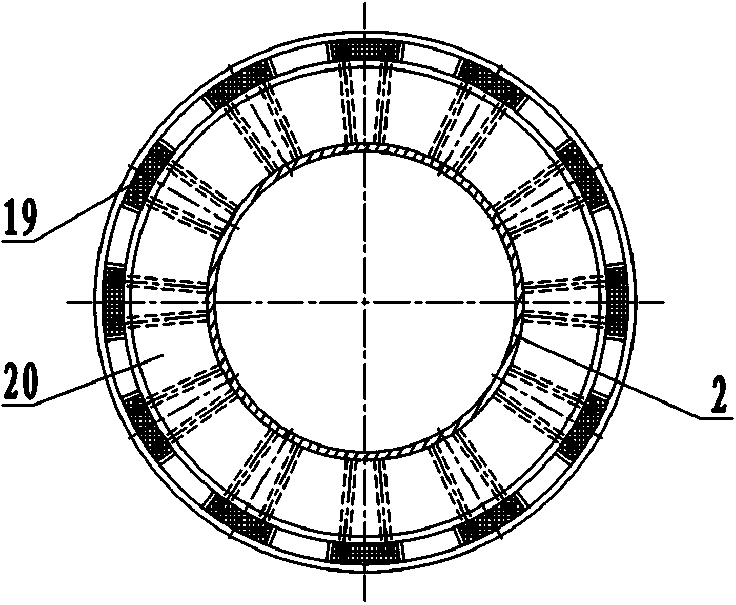 Super-huge type vertical combination bearing device