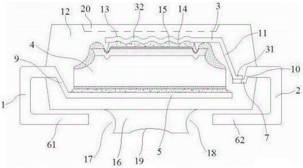 Miniature surface mounting semiconductor rectification device