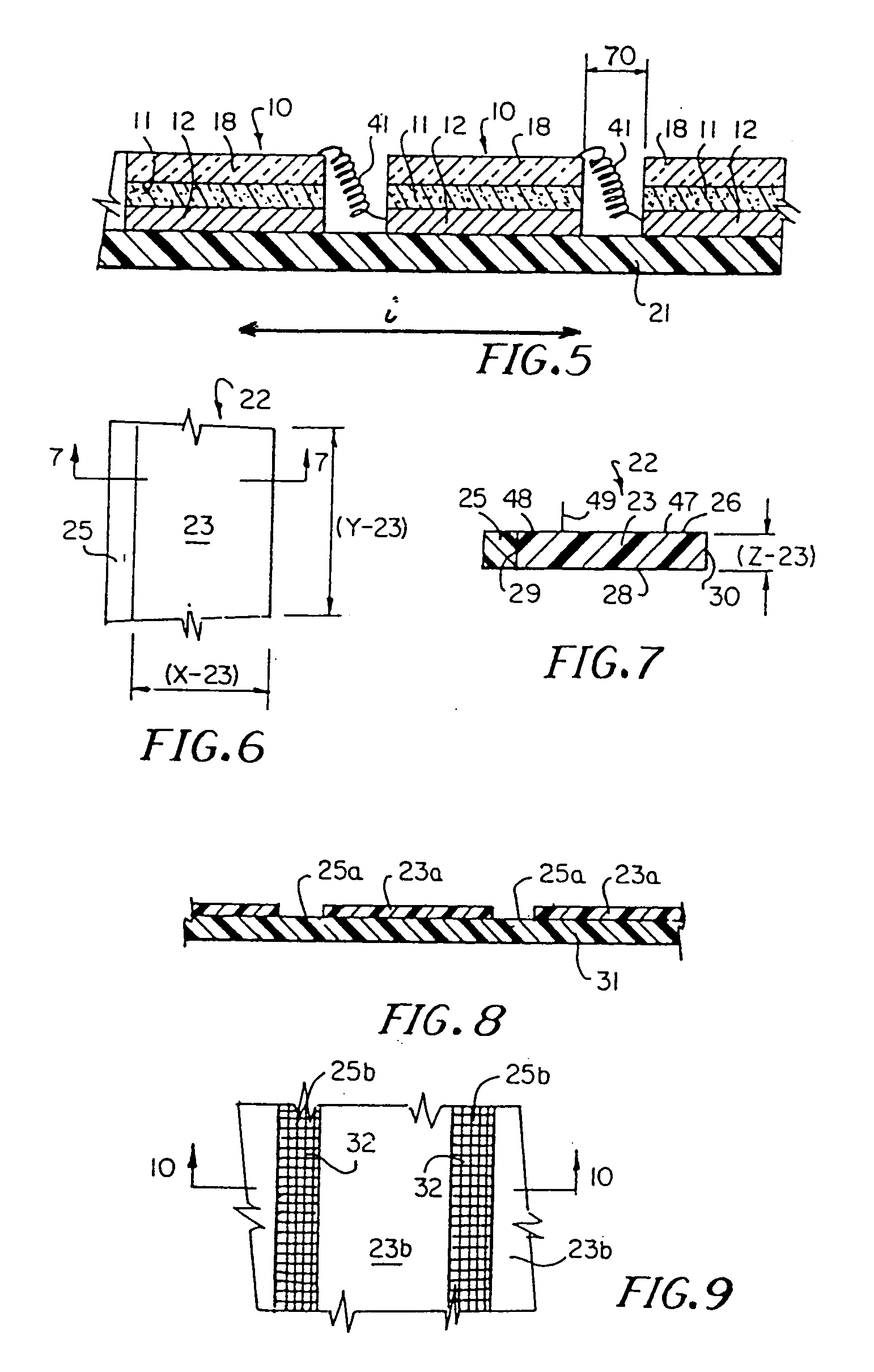 Substrate and collector grid structures for integrated series connected photovoltaic arrays and process of manufacture of such arrays