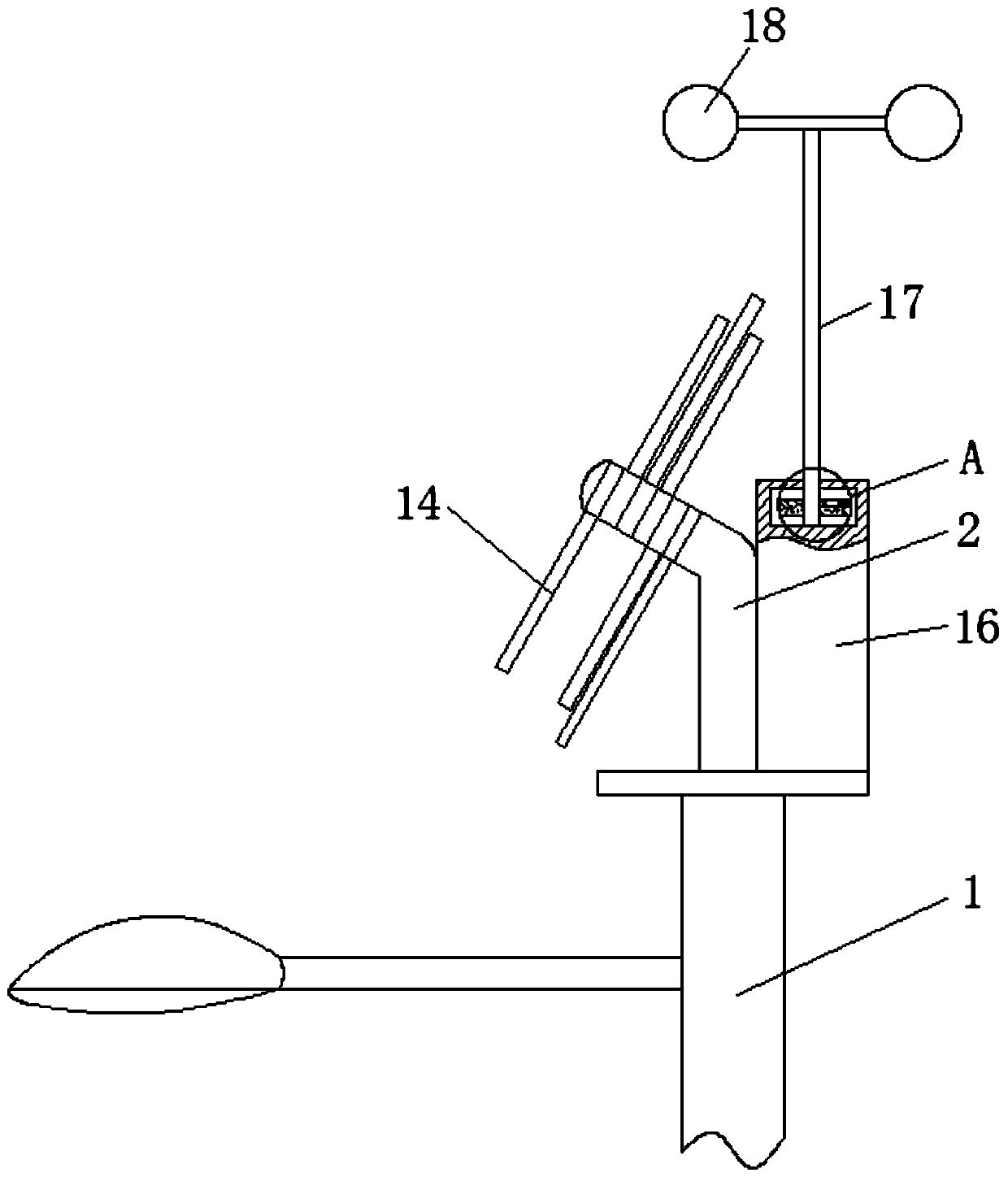 Solar panel foldable new energy street lamp based on gear transmission principle