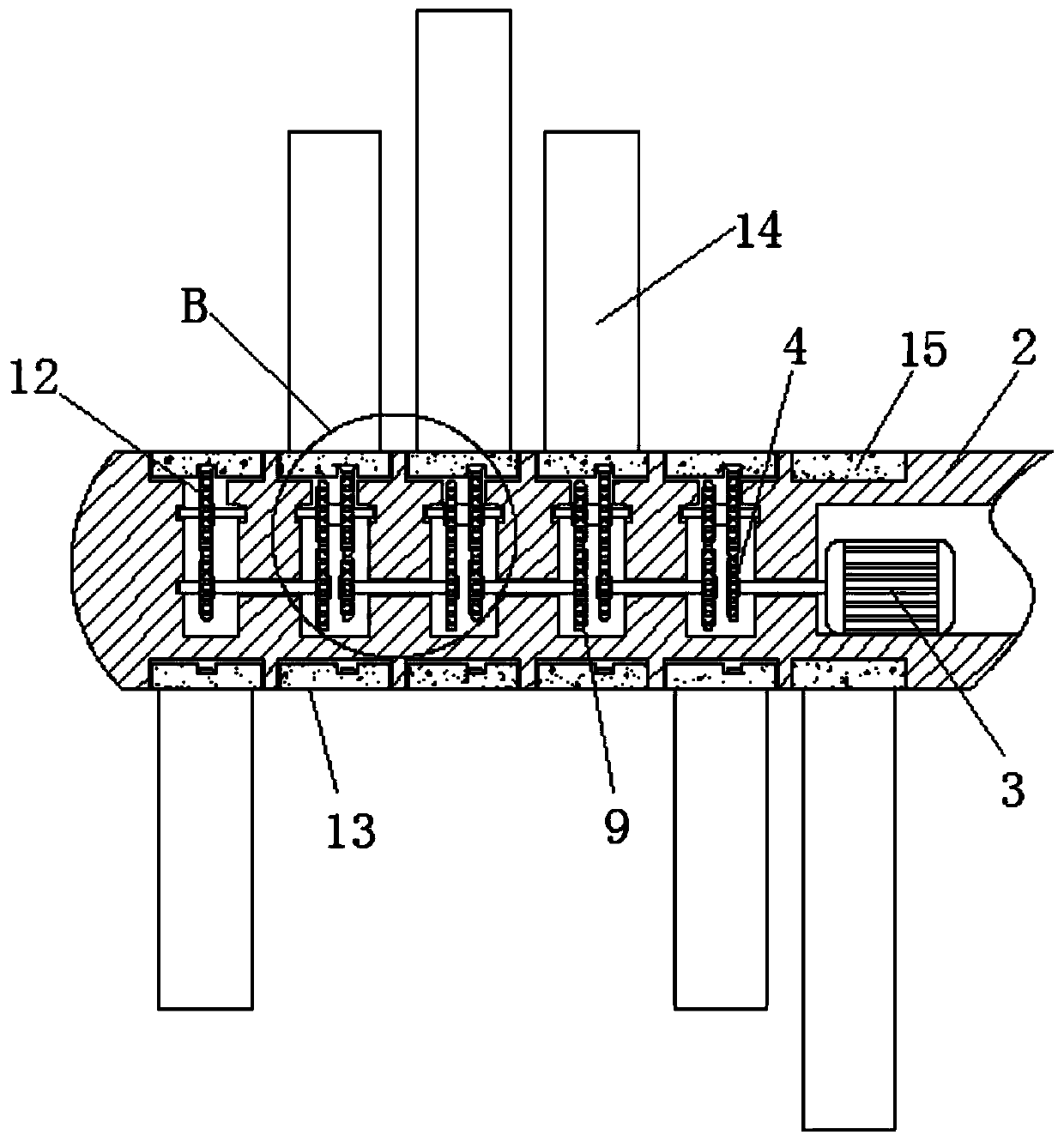 Solar panel foldable new energy street lamp based on gear transmission principle