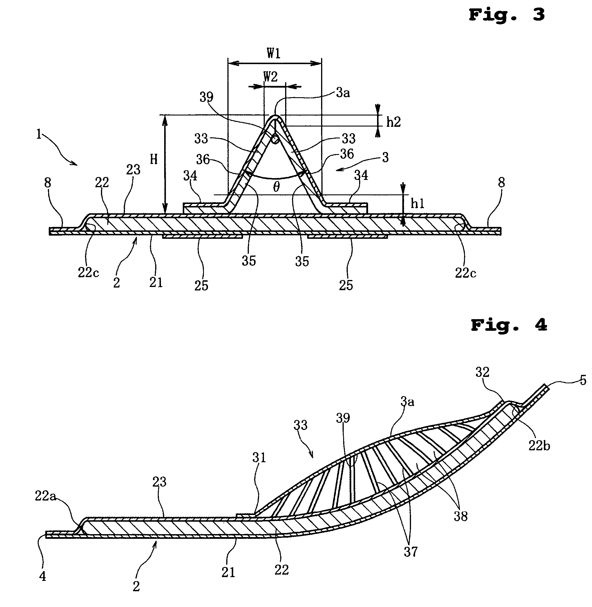 Sanitary napkin having three-dimensional structure