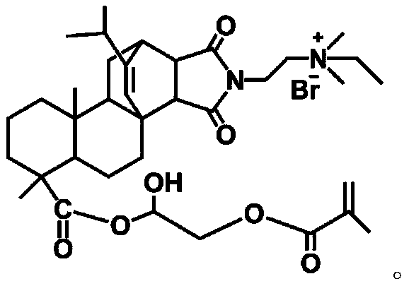 Polymerizable rosin quaternary ammonium salt bactericide, preparation method thereof, and polymerized rosin quaternary ammonium salt bactericide prepared from polymerizable rosin quaternary ammonium salt bactericide