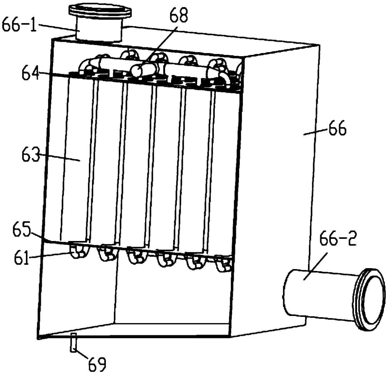 Argon-rich tail gas oil-removing system for crystal pulling furnace