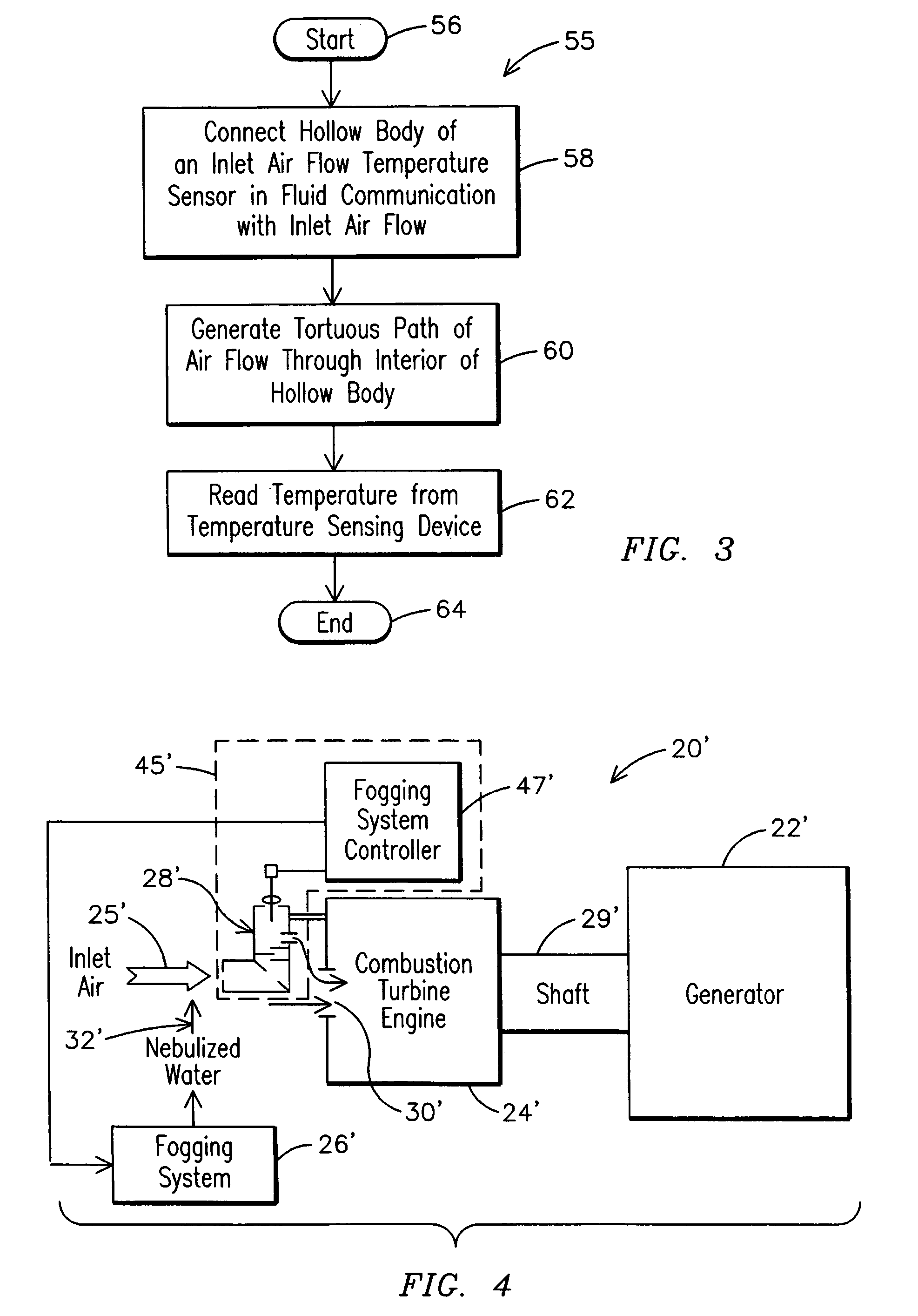 Inlet airflow cooling control for a power generating system