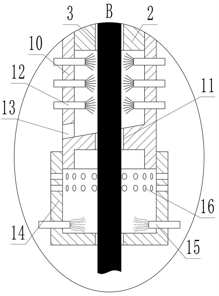 A wire feeding device for surfacing welding of sealing surface