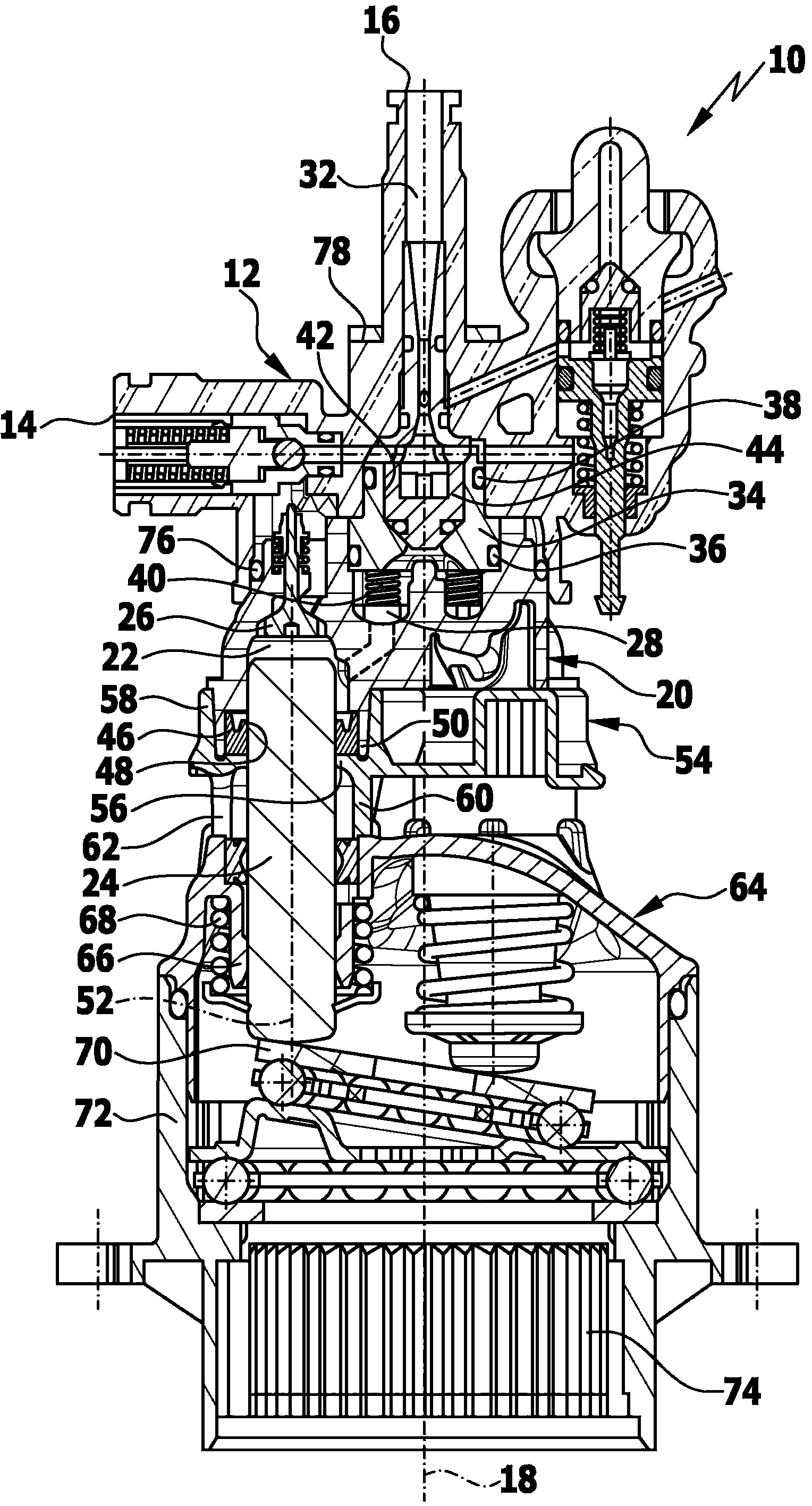 Piston pump for a high-pressure cleaning device