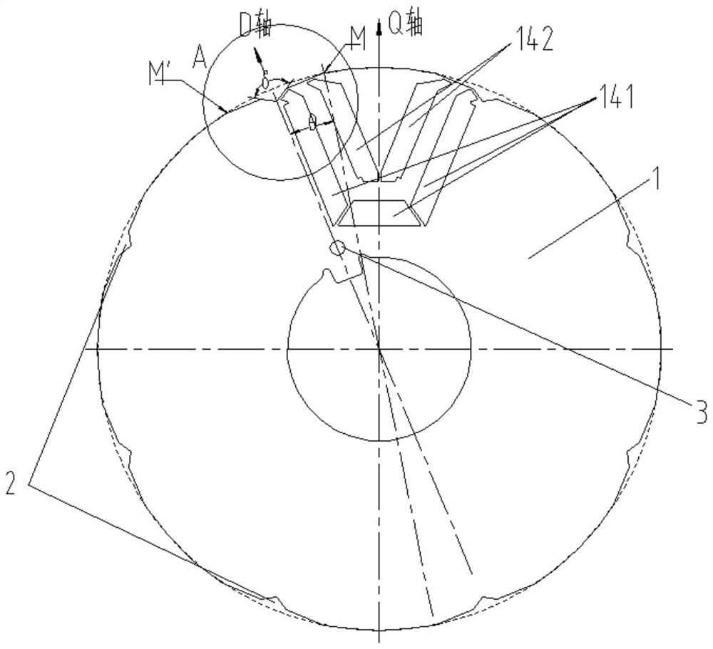 Rotor core, motor rotor, motor