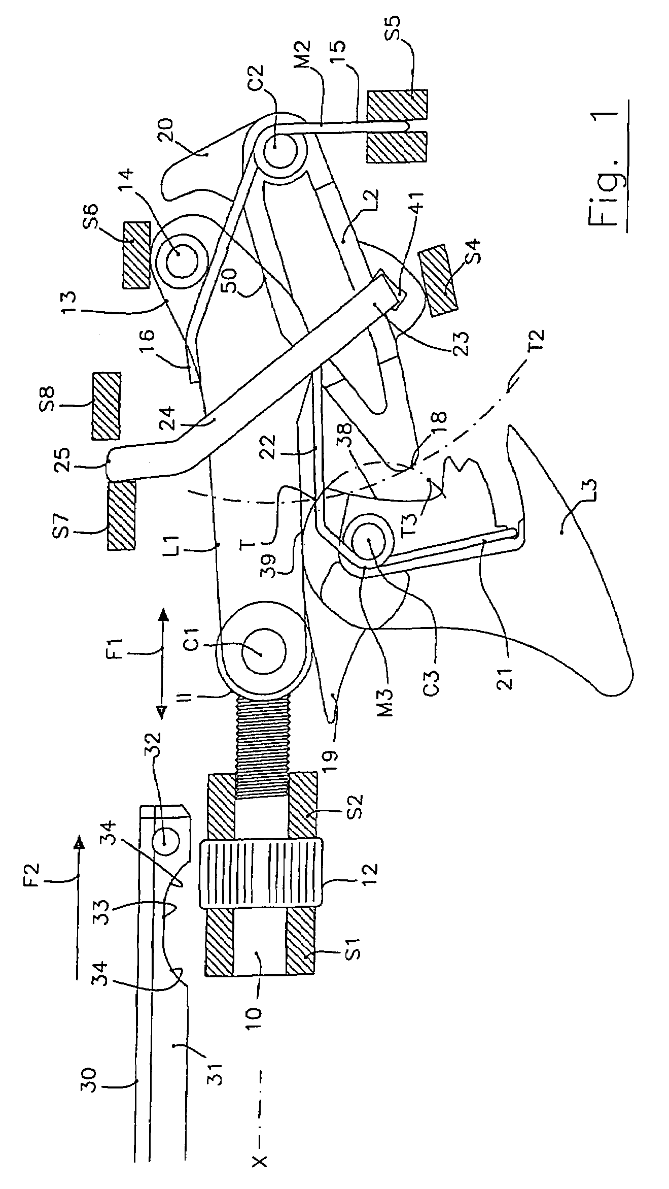 Device for releasing a spear shaft of a spear gun for scuba diving or the like