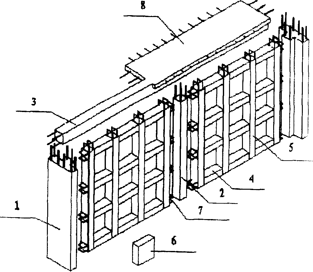 Multi-rib structure system and its connection construction method