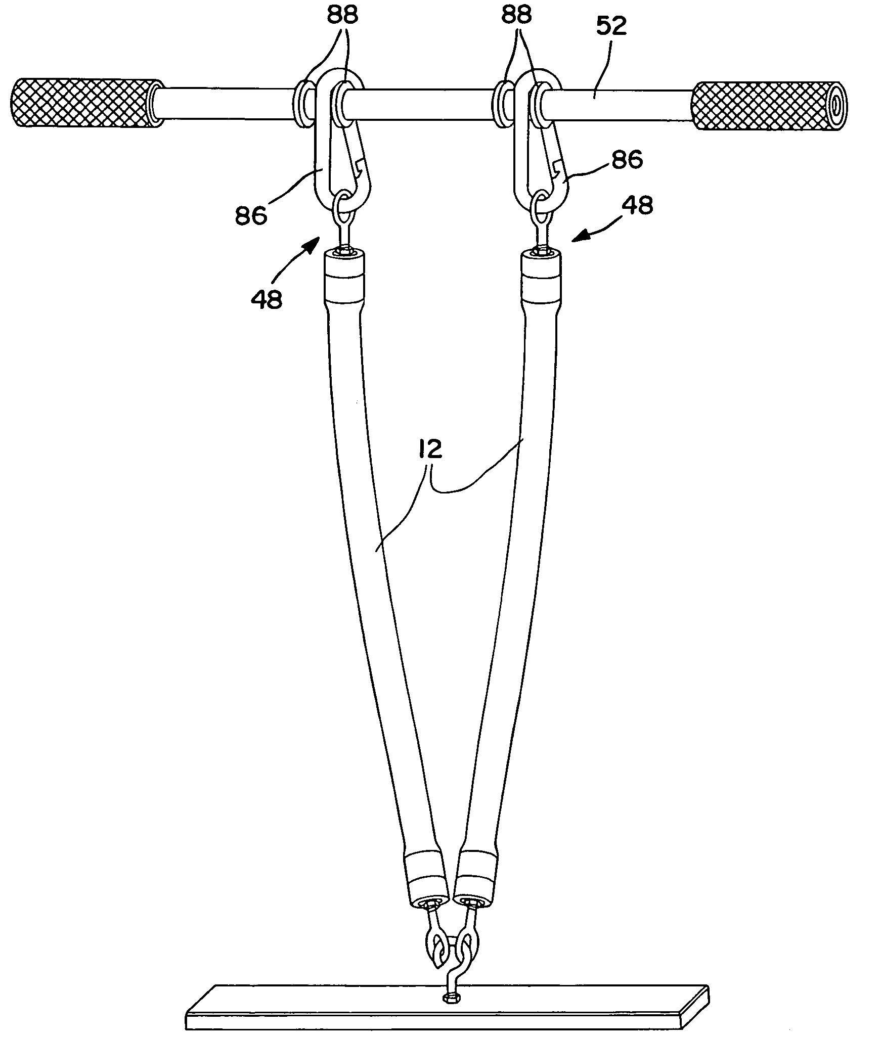 Exercise device with elastic resistance