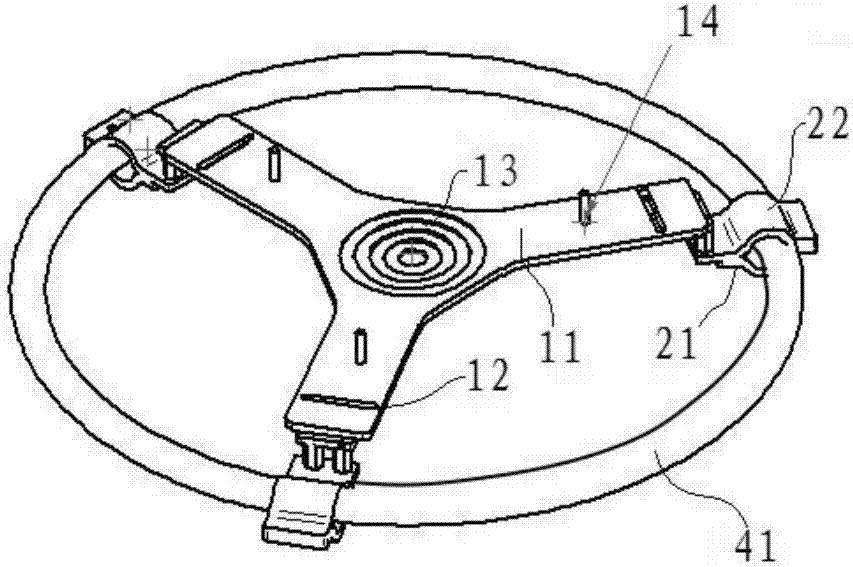 Force measurement steering wheel installing mechanism