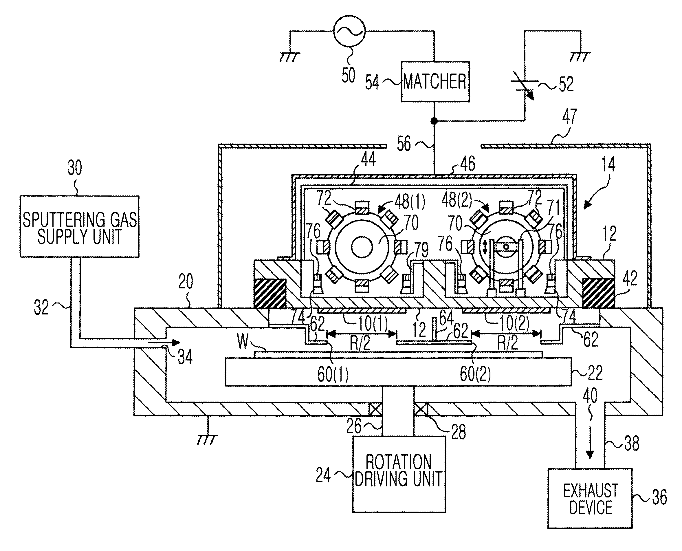 Magnetron sputtering method, and magnetron sputtering apparatus