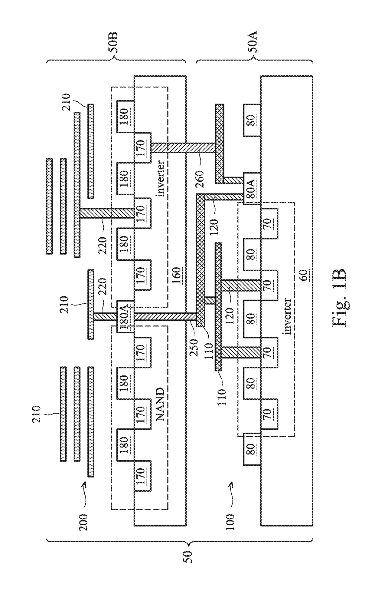 Monolithic 3D integration inter-tier vias insertion scheme and associated layout structure