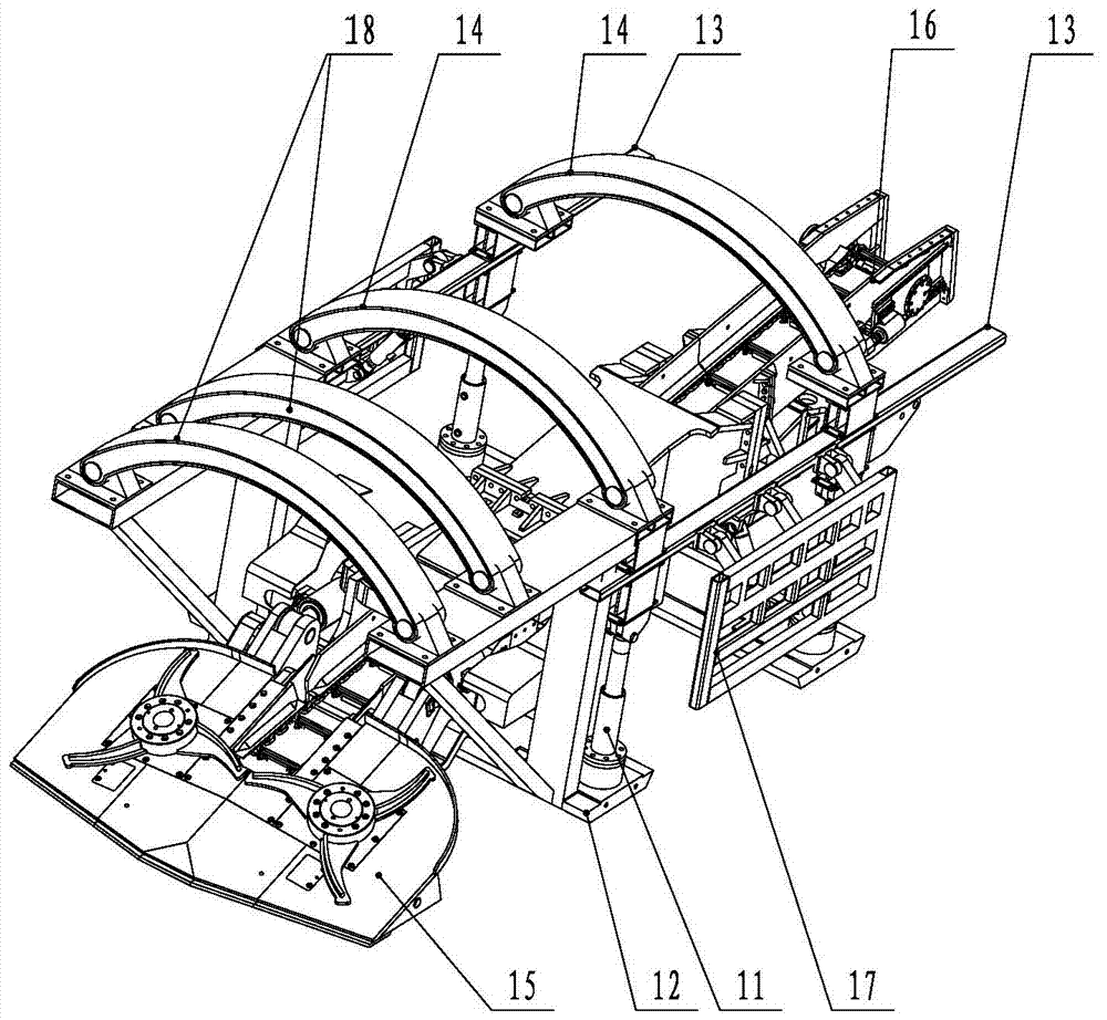 Advanced support combined unit suitable for soft rock excavation