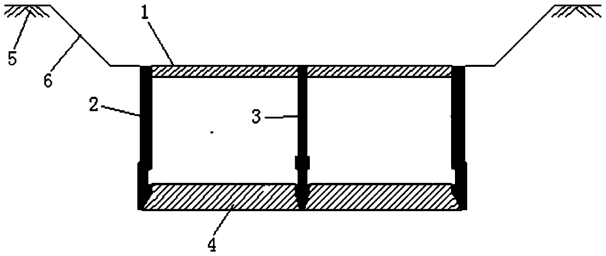 Underground integrated pipe corridor structure and sinking type construction method