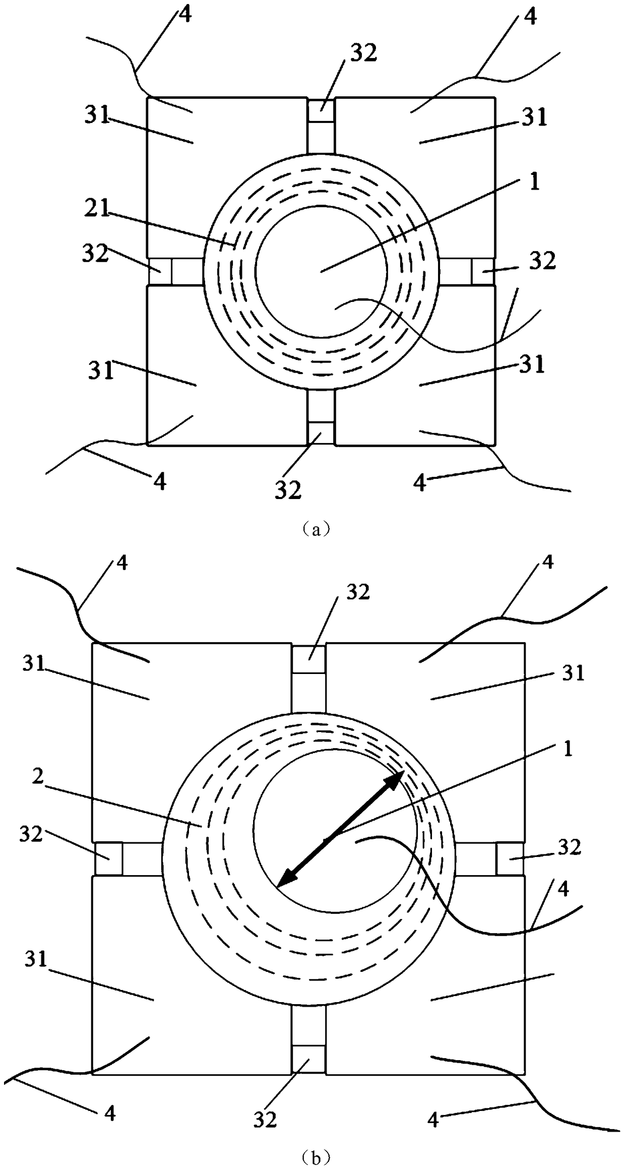 Mems sensor and energy harvester for sensing plane omnidirectional vibration and method