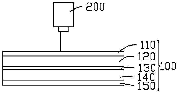 Test device for short circuit in battery and triggering method