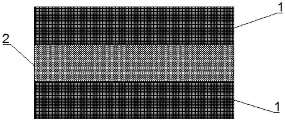 Fiber-free reinforced fluorine-containing resin-based high-frequency copper-clad plate and preparation method thereof