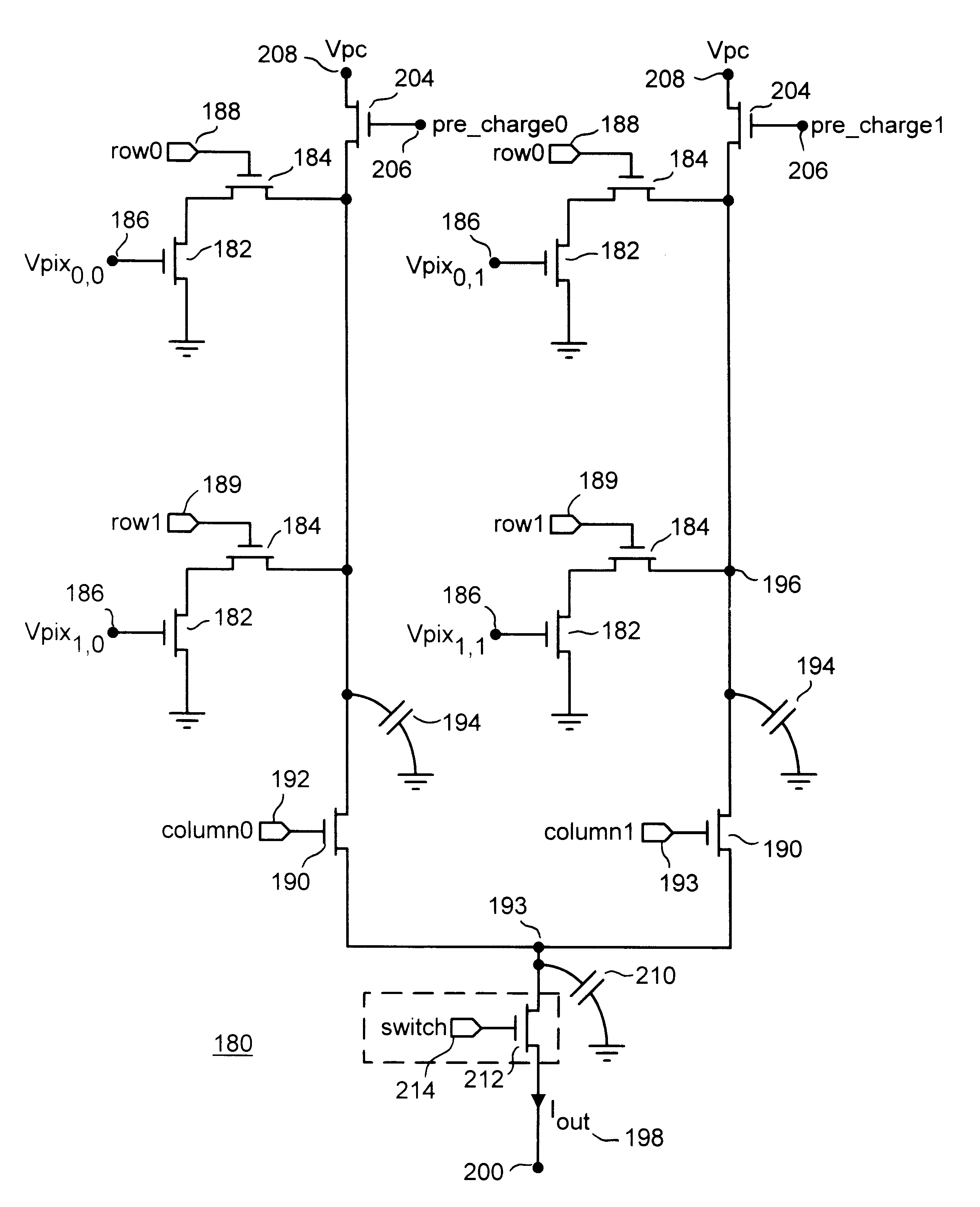 Device for imaging radiation