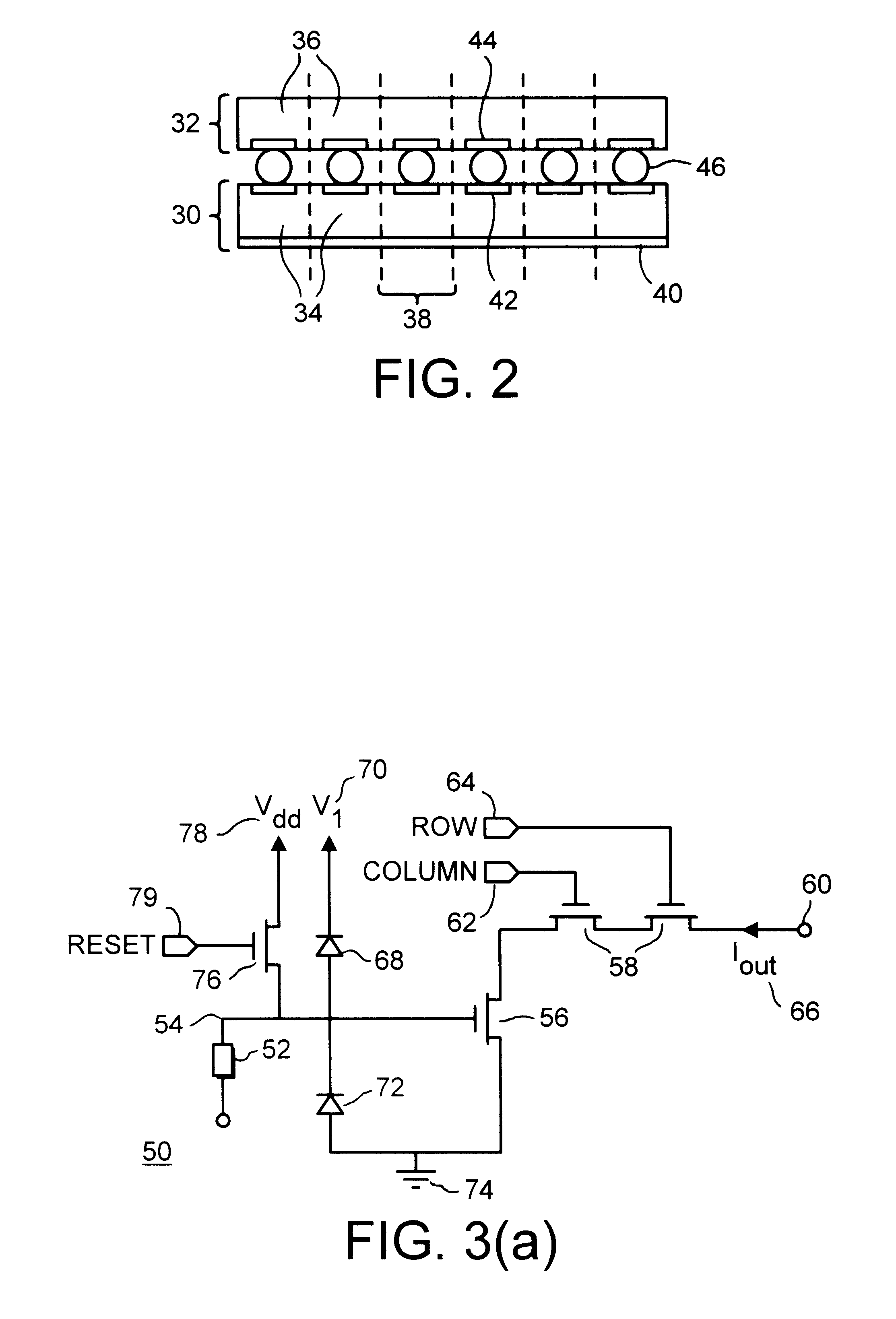 Device for imaging radiation