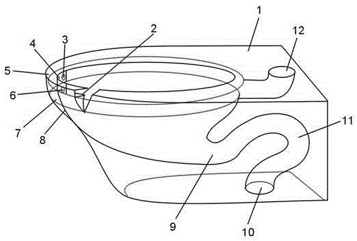 Toilet with functions of pressure conduction and force-combined replacement