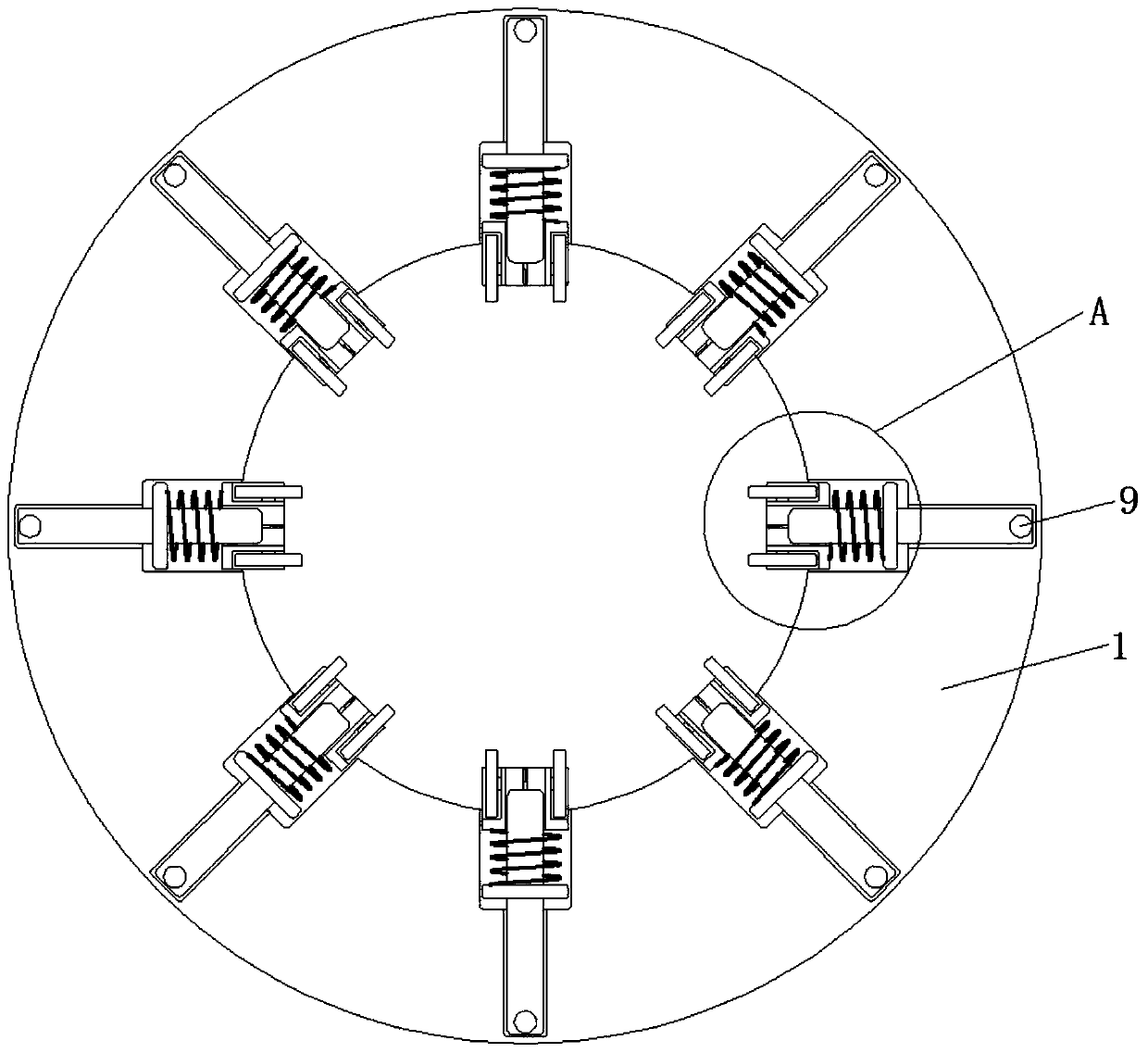 Stripping device for cable stripping machine capable of changing cutter extension length