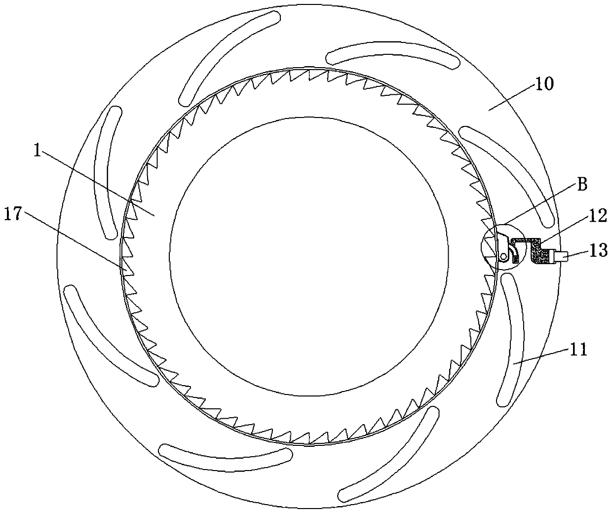 Stripping device for cable stripping machine capable of changing cutter extension length