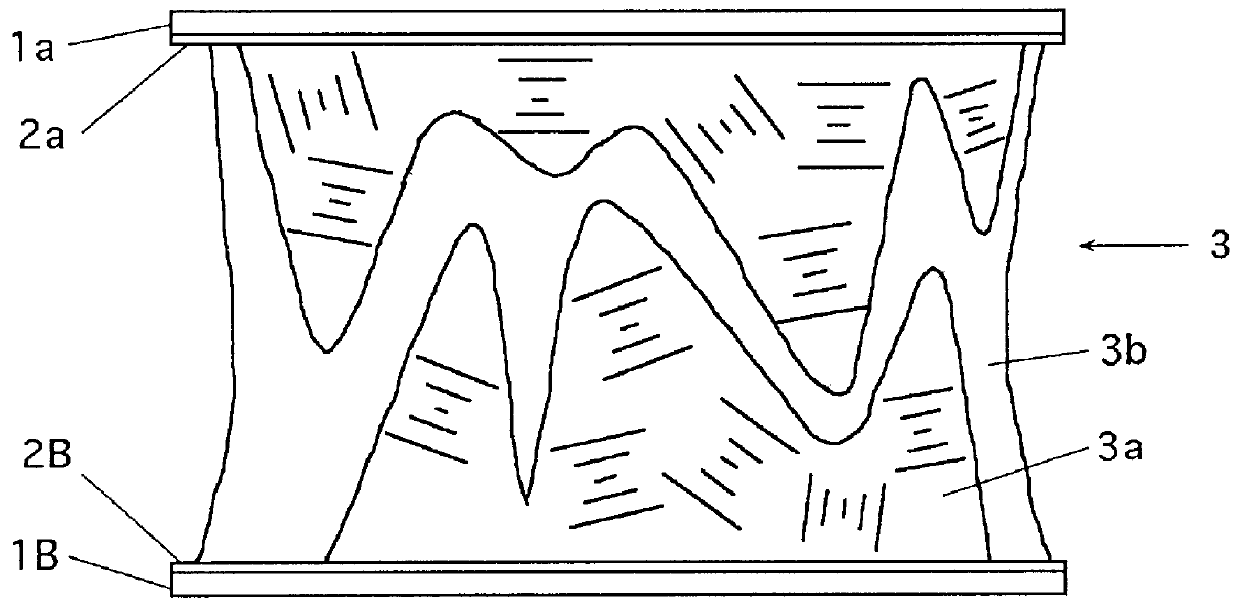 Liquid crystal element having composite layer