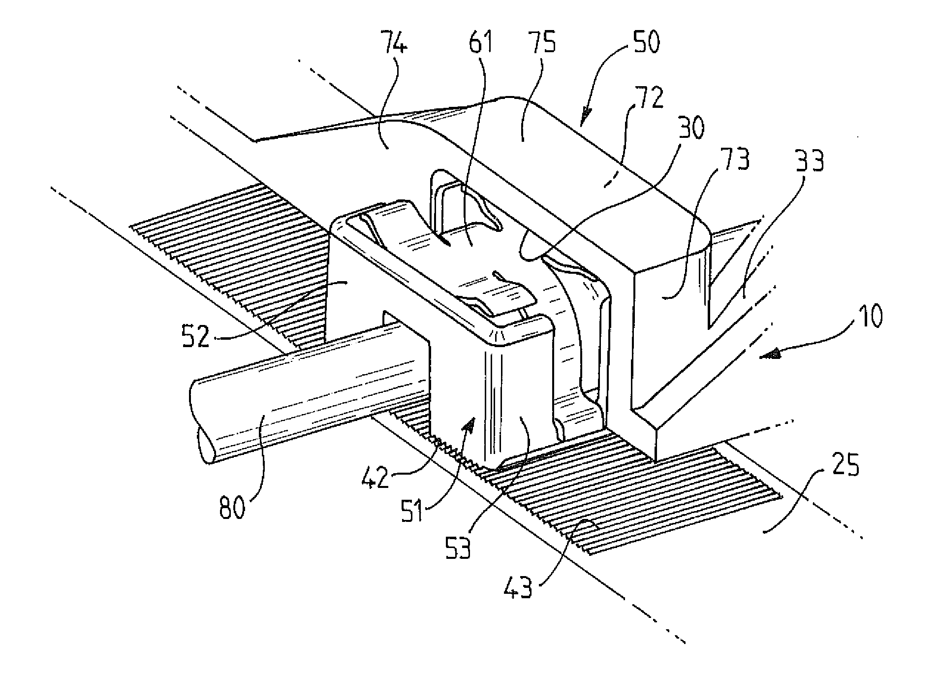 Energy absorption position-keeping device in an automotive vehicle steering column