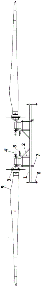 Paint-coating and overturning device for small wind power generation blades