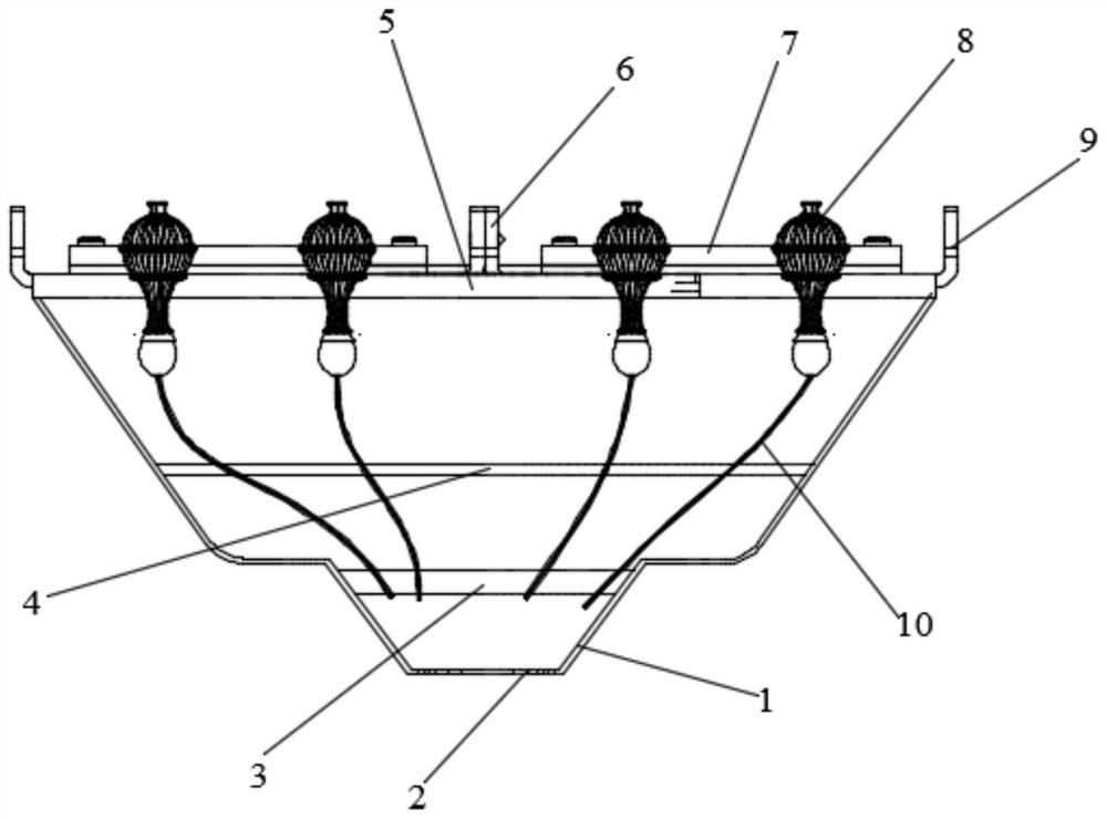 Landscape ecological floating platform structure of aquatic landscape plants