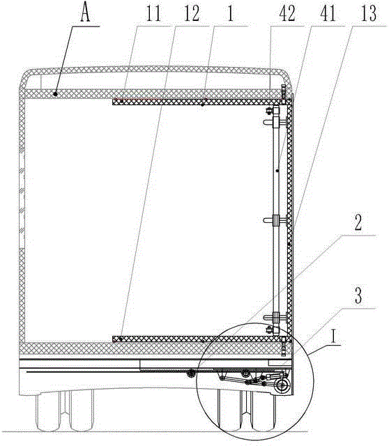 Undercarriage-type touring car retractable compartment