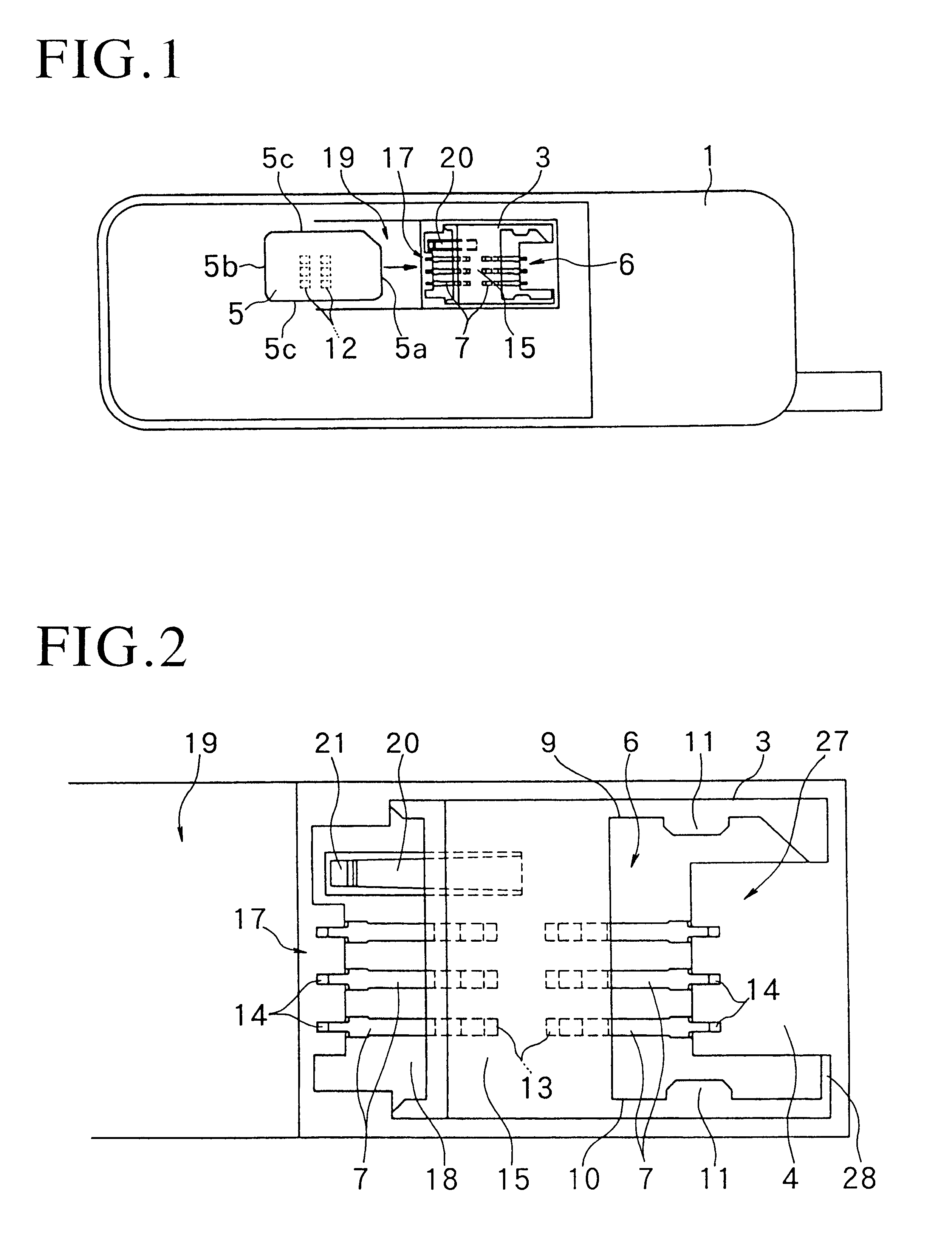 Card connector mounting structure